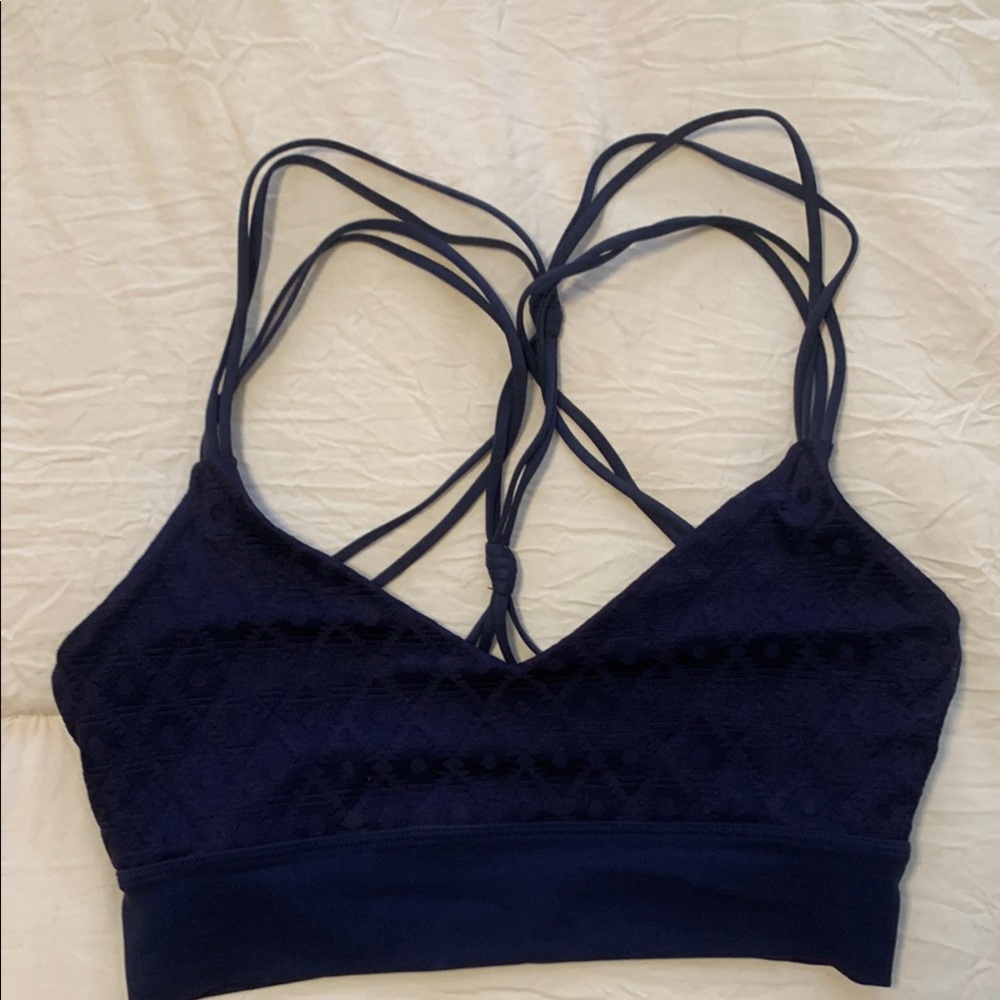 Lorna Jane Blue Sports Bra with Strappy Back
